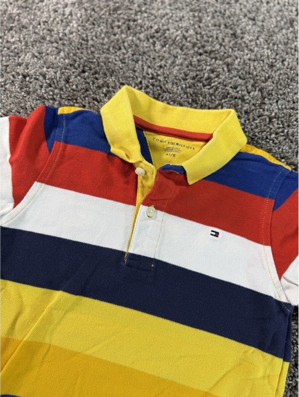 Tommy Hilfiger Toddler Boys Short Sleeve Shirt Striped Size 4T